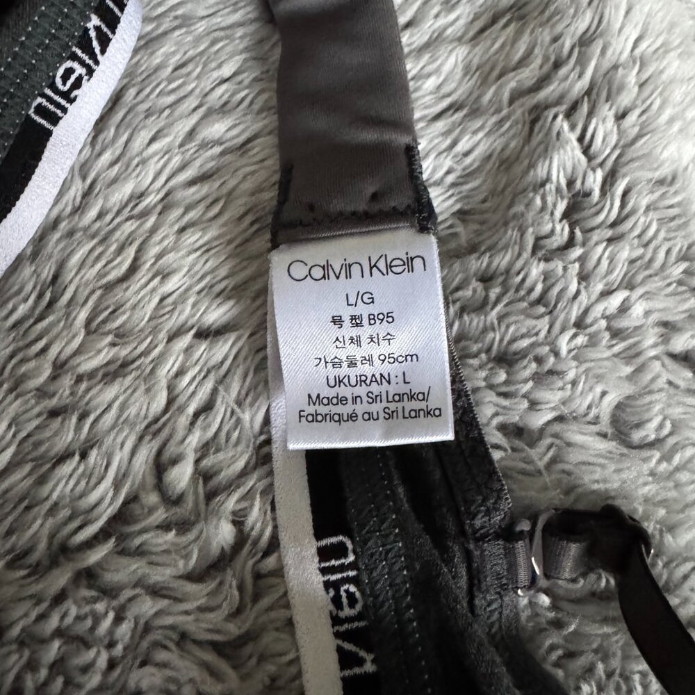 Calvin Klein | EUC Icon Cotton Modal Lightly Lined Triangle Bralette Gray Large - Picture 6 of 7